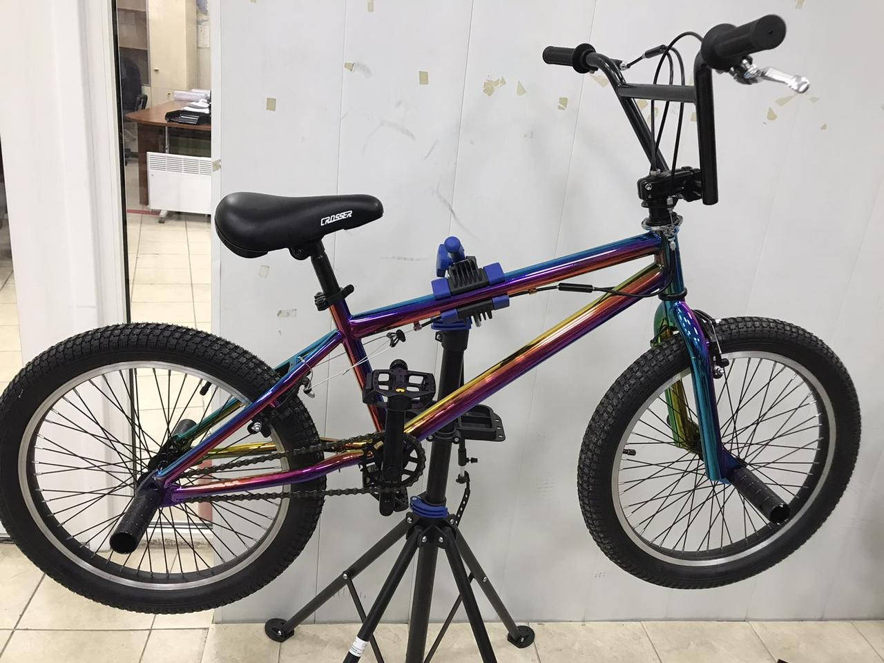 

Велосипед bmx Crosser Rainbow 20" радужный, Разные цвета