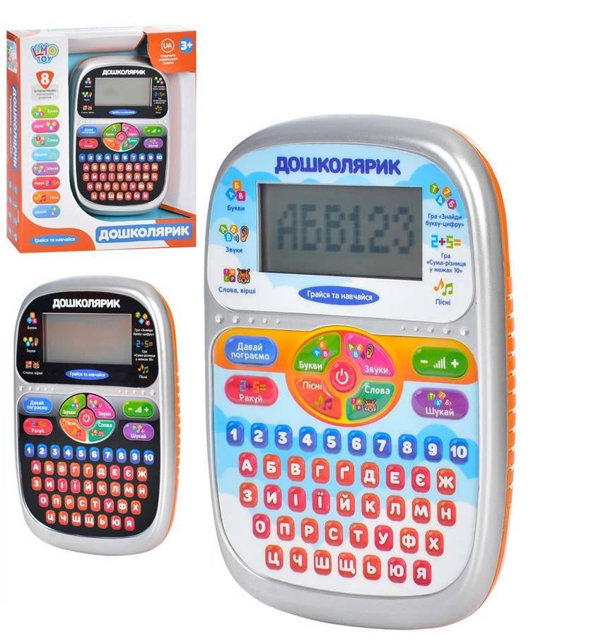 

Планшет детский обучающий Дошколярик украинский язык, Limo Toy, Черный