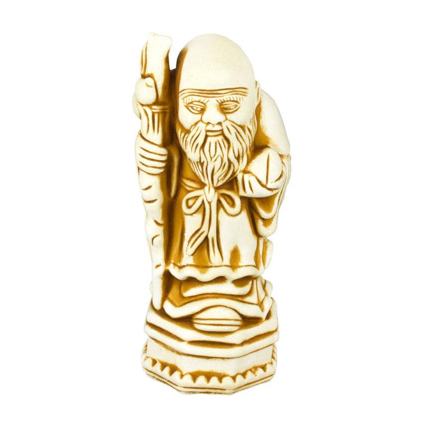

Статуэтка Нэцкэ Шоусин на подставке Netsuke Гипс 6,9x2,9x3,1см Бежевый (00654)