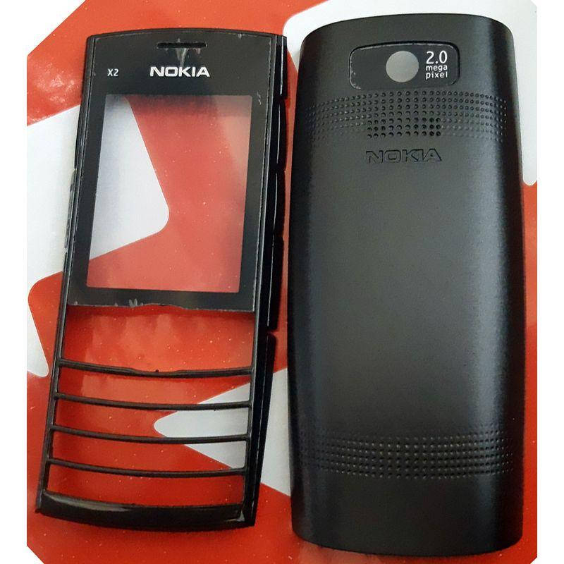 

Корпус телефона Nokia X2-02, передняя панель, задняя крышка, Черный