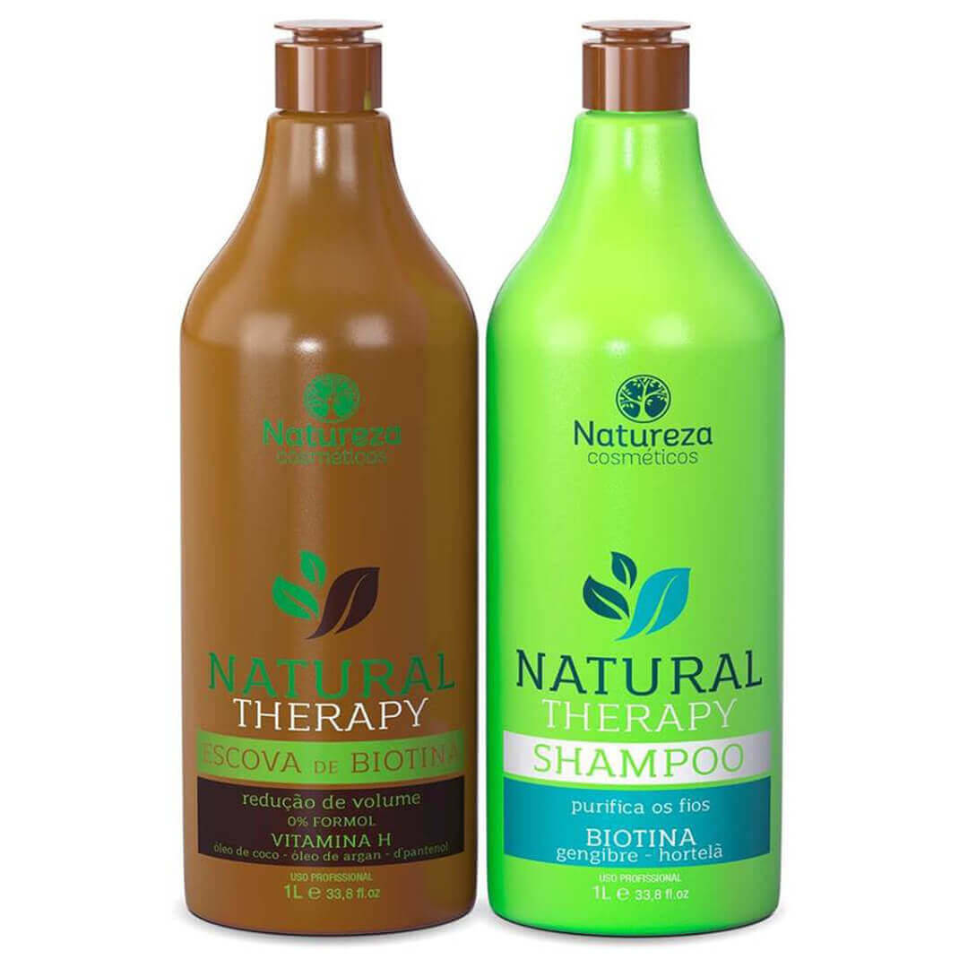 

Нанопластика Natureza Natural Therapy Escova de Biotina, набор 2х500 мл