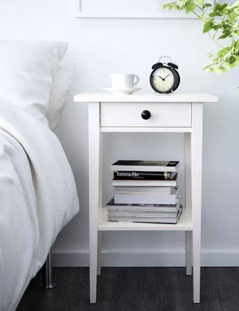 

Прикроватная тумбочка, белая морилка, IKEA HEMNES, 202.004.56