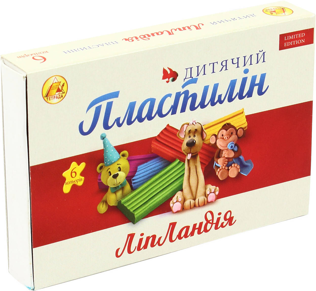 

Пластилін 6 кольор. 110гр Ліпландія/Пластіленд №461374/461341/Тетрада/(21)