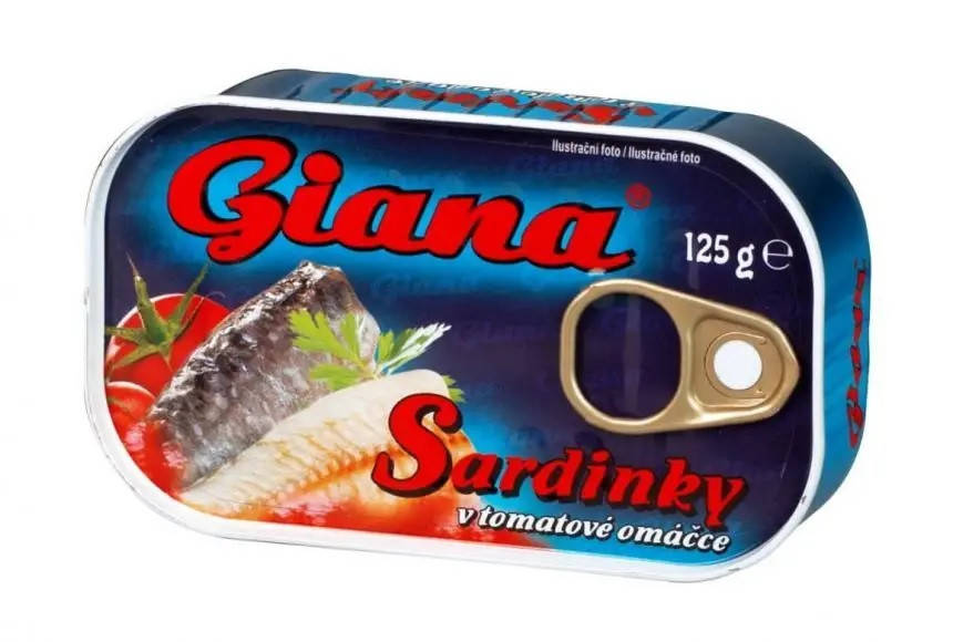 

Сардины Giana в Томатном Соусе Джиана Sardinky v Raicatove Omacce 125 г Чехия