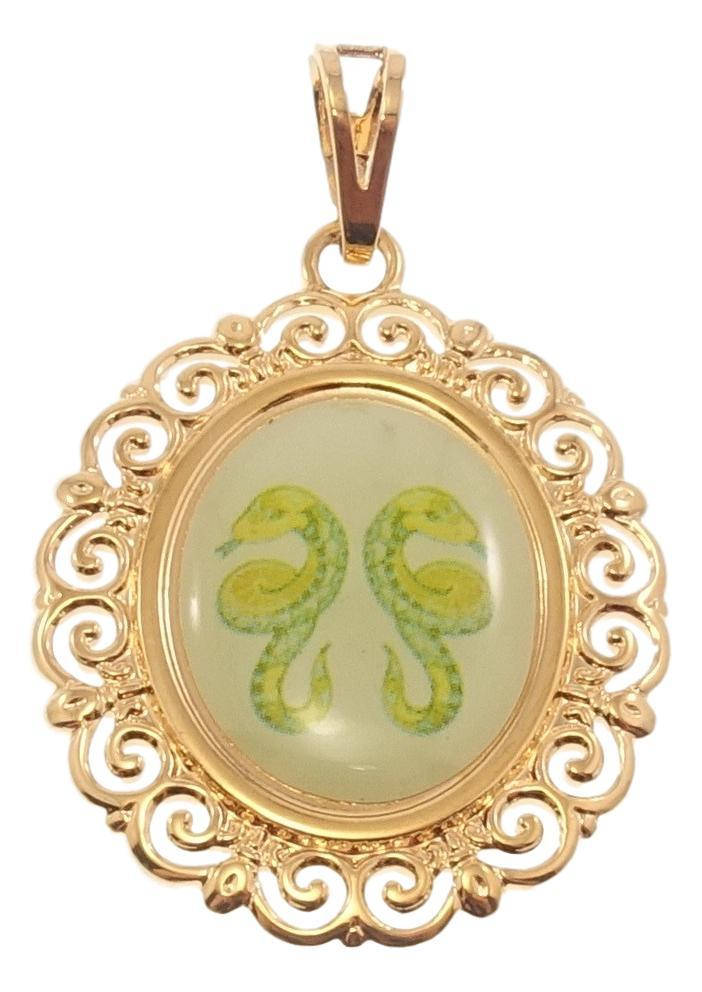 

Кулон Xuping Позолота 18 К "Винтажный Медальон Знак Зодиака Близнецы"