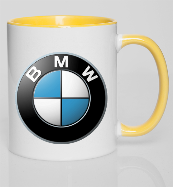 

Кружка чашка БМВ BMW Знак двухцветная керамическая Белая, Белый