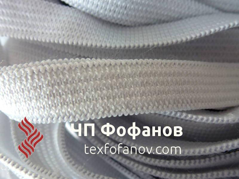 

Резинка плоская 10 мм вязаная белая 100 м, Белый