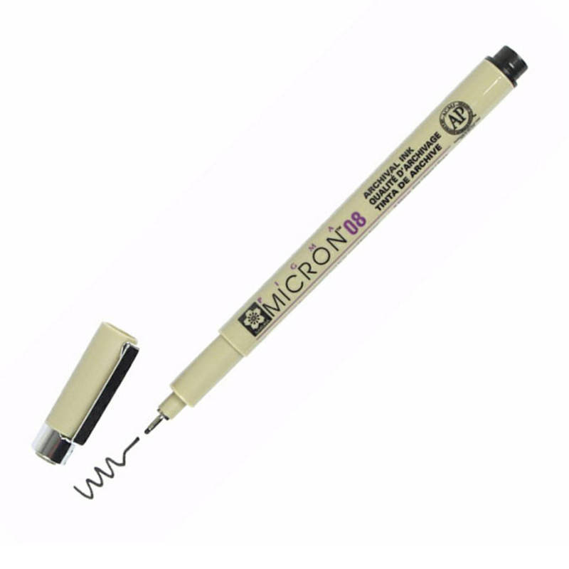 

Линер черный Pigma Micron (08) 0,5 мм Sakura
