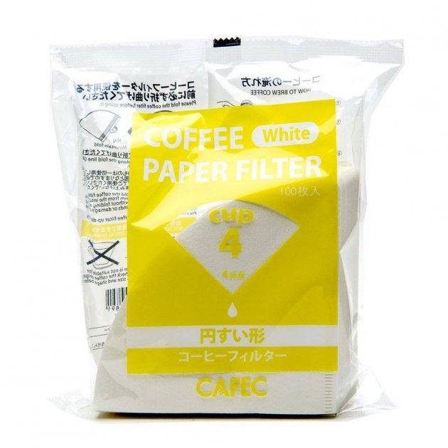 

Фильтры бумажные CAFEC Traditional Filter Paper Cup4 100 шт, Белый
