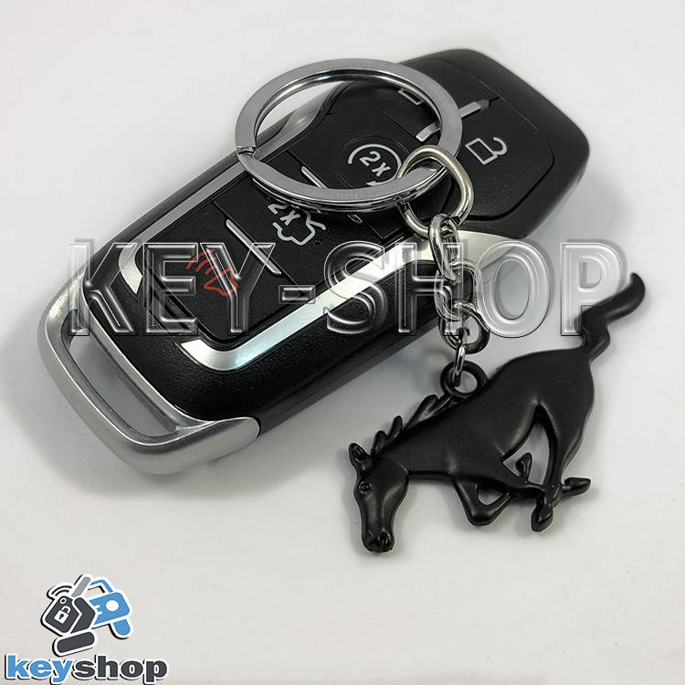 

Брелок для авто ключей Ford Mustang (Форд Мустанг) металлический (черный)