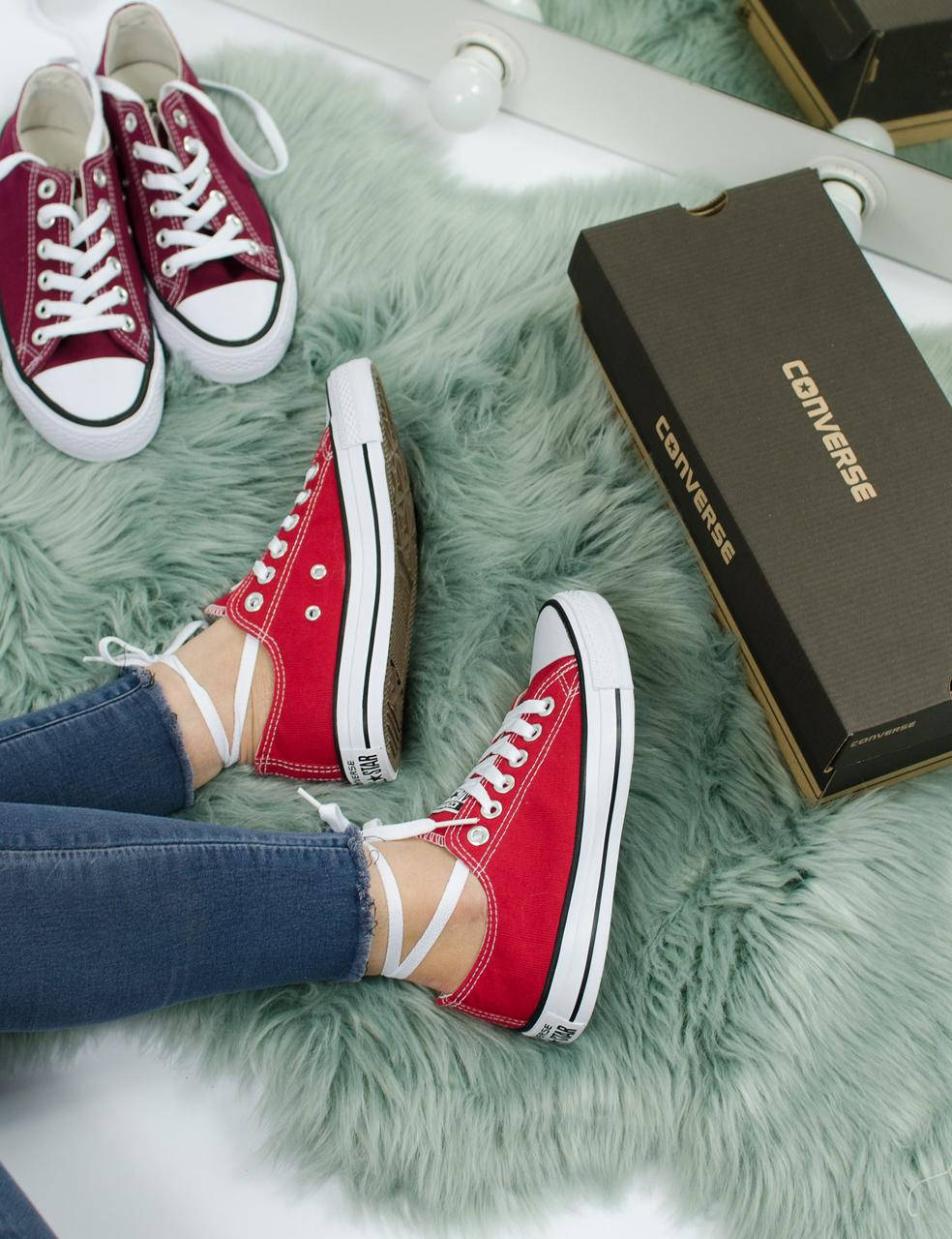 

Распродажа! Кеды CONVERSE ALL STAR Размеры в наличии:35,36, Красный