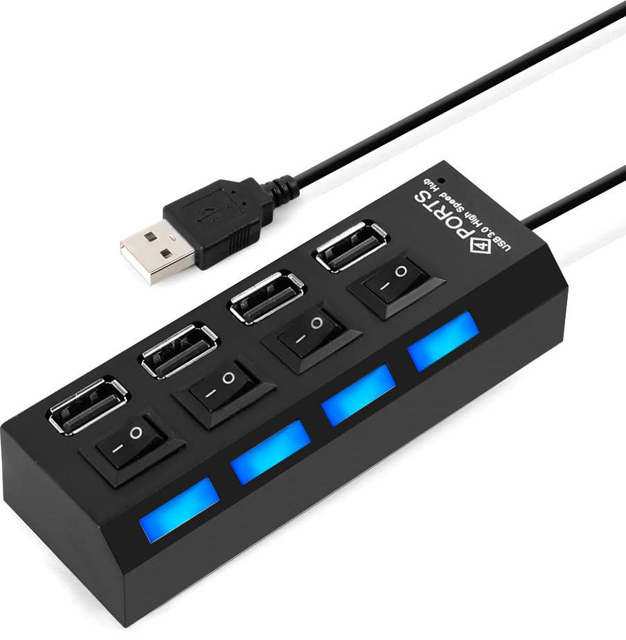 

USB HUB hi-speed 4 USB 2.0 Концентратор с переключателями
