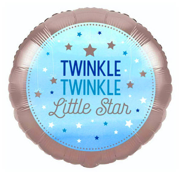 

Фольговані кулі коло "Twinkle Little Star" Голубой. Диаметр:18"(45 см)