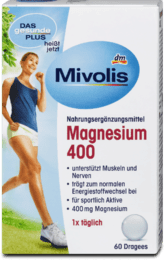 

Mivolis Magnesium 400 Пищевая добавка с магнием 400 мг в драже 60 шт.