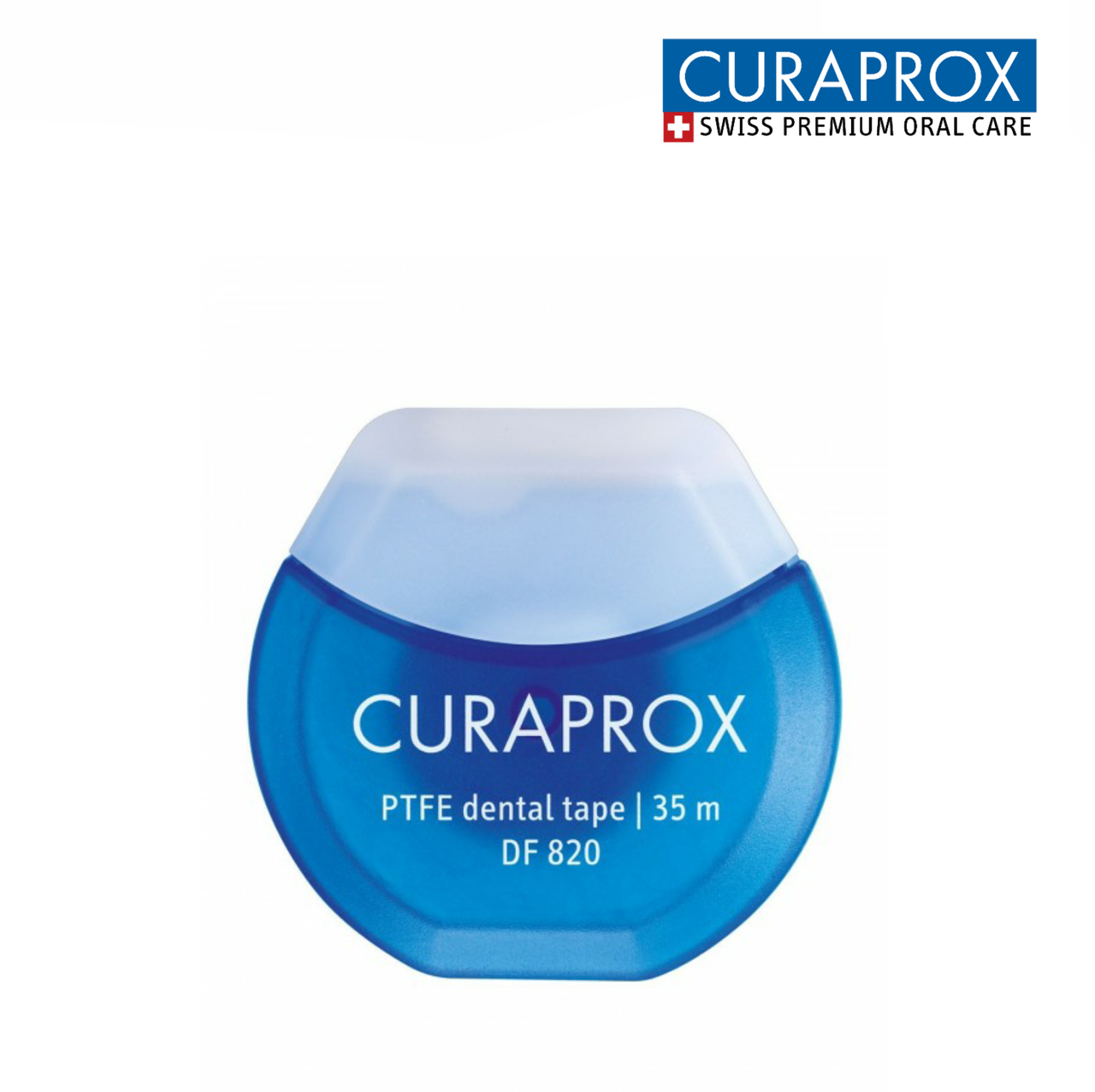 

Зубная нить Curaprox тефлоновая с хлоргексидином DF 820 PTFE 35 м
