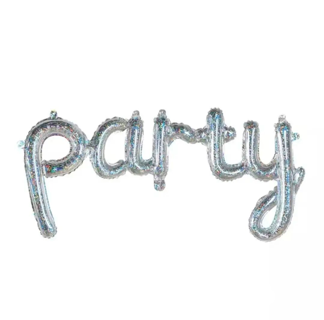 

Фольгированные надувные шары PARTY | Серебро голограмма, Серебристый