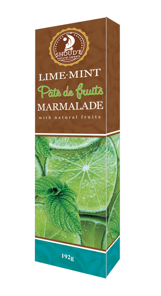 

Мармелад Pate de fruits лайм мята 192гр 12шт