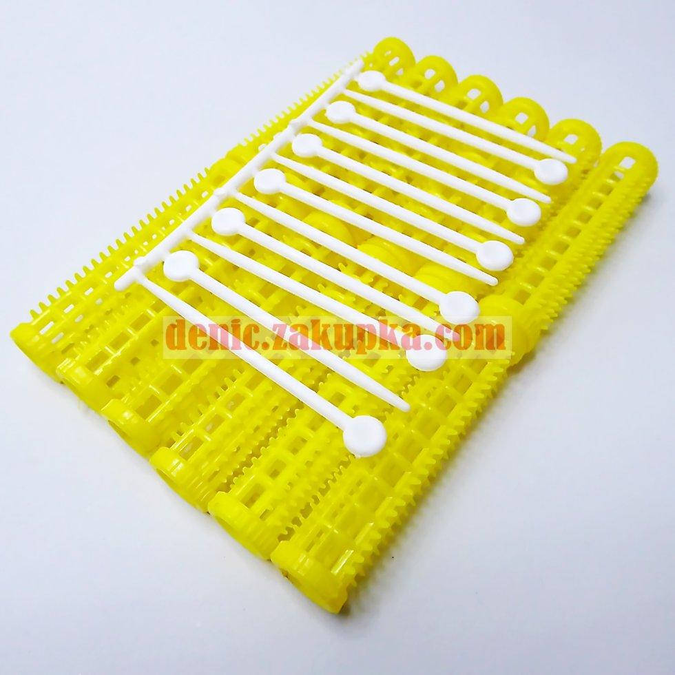 

Бигуди пластмассовые со шпилькой 13х67 мм. (12 шт) цв. в асс."ДенІС professional"