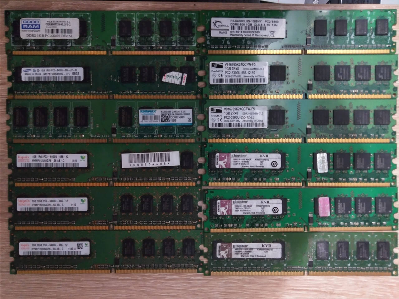 

Оперативна пам'ять 1Гб DDR2 різних виробників