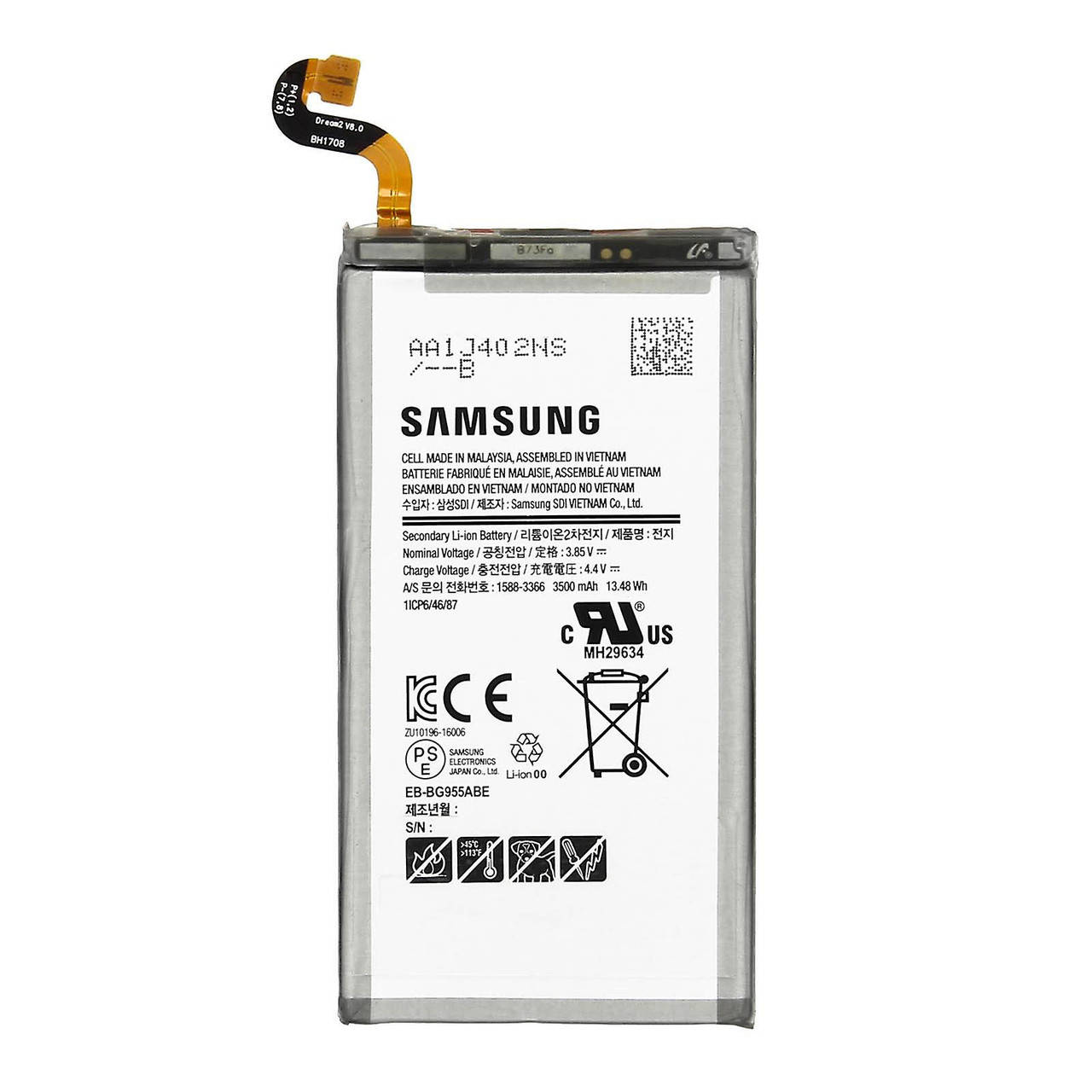 

Аккумуляторная батарея для Samsung Galaxy S8 Plus (SM-G955) EB-BG955ABE класс Оригинал
