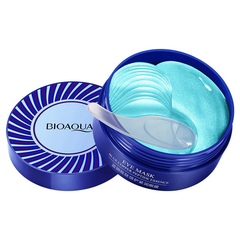 

Гидрогелевые патчи с коллагеном и медными пептидами Bioaqua Blue Copper Peptide Essence Eye Mask, 80г/60шт