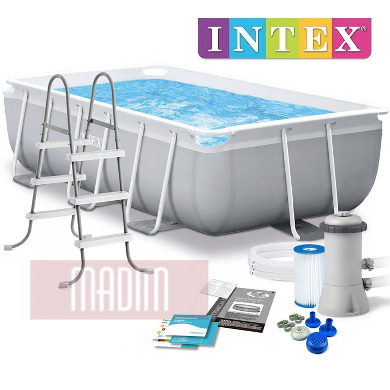 

Каркасный бассейн INTEX Prism Frame 300 х 175 х 80 см + лестница + фильтр
