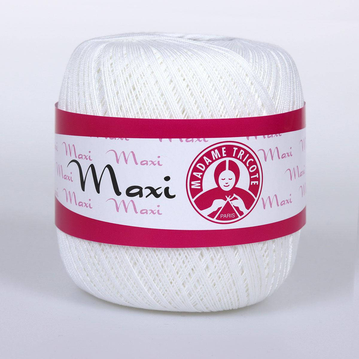 

100% мерсеризованный хлопок(100г/565м)Madam Tricote Maxi 1000(белый)