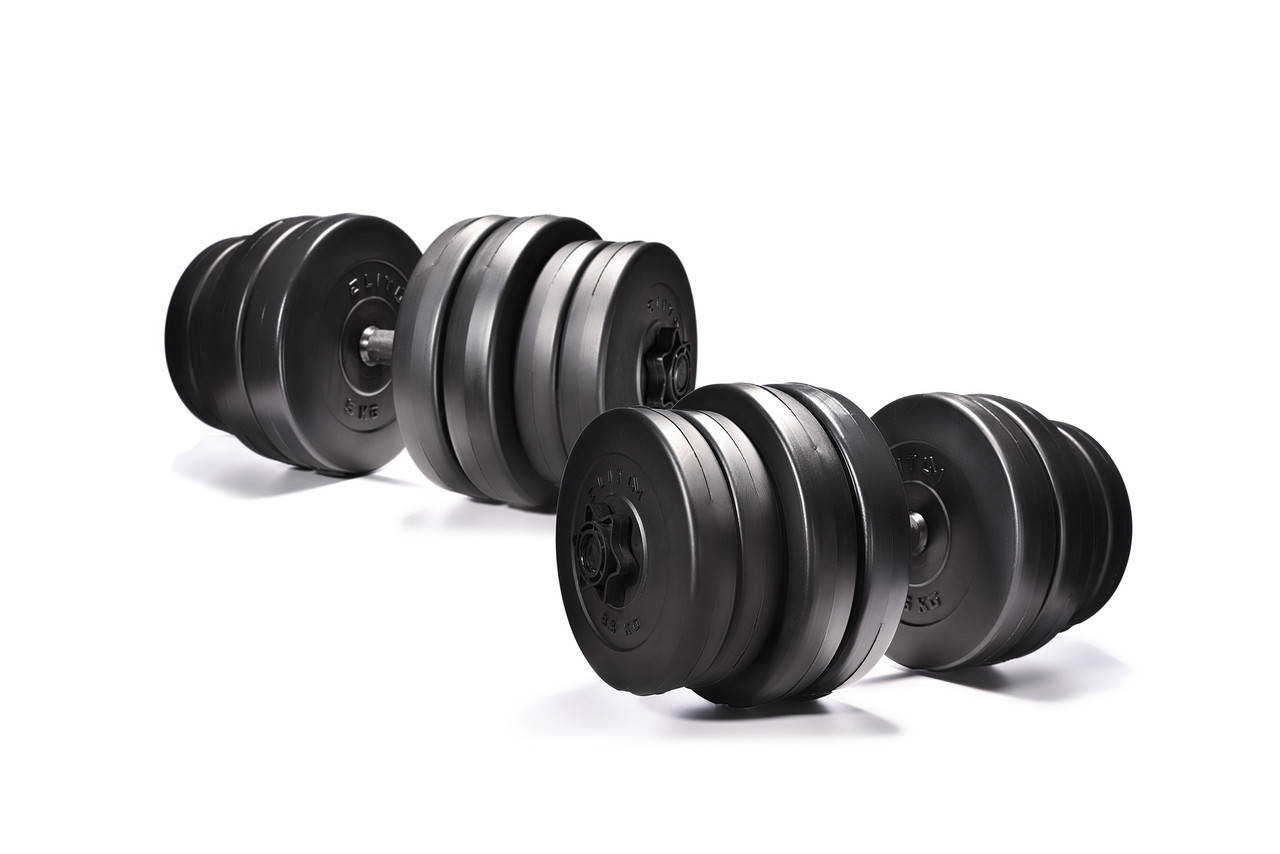 

Гантели сборные Elitum 2х31 кг с ABS покрытием, Черный