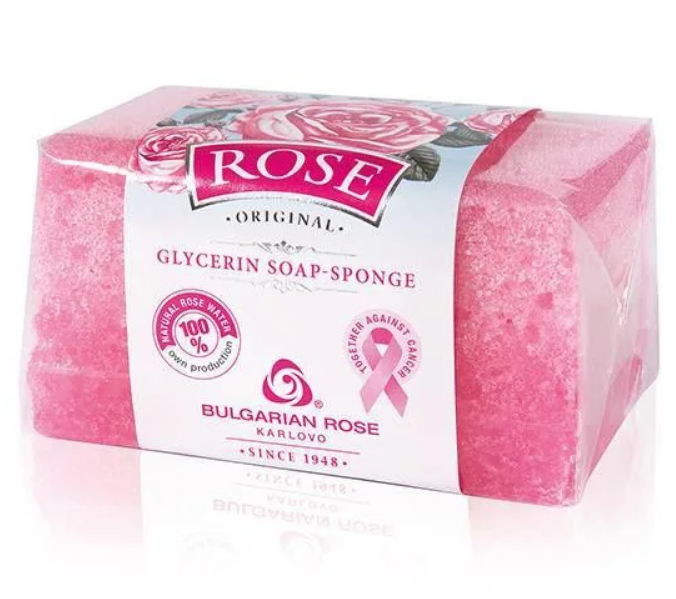 

Глицериновое мыло-губка Bulgarska Rosa "Rose Original" 70гр.