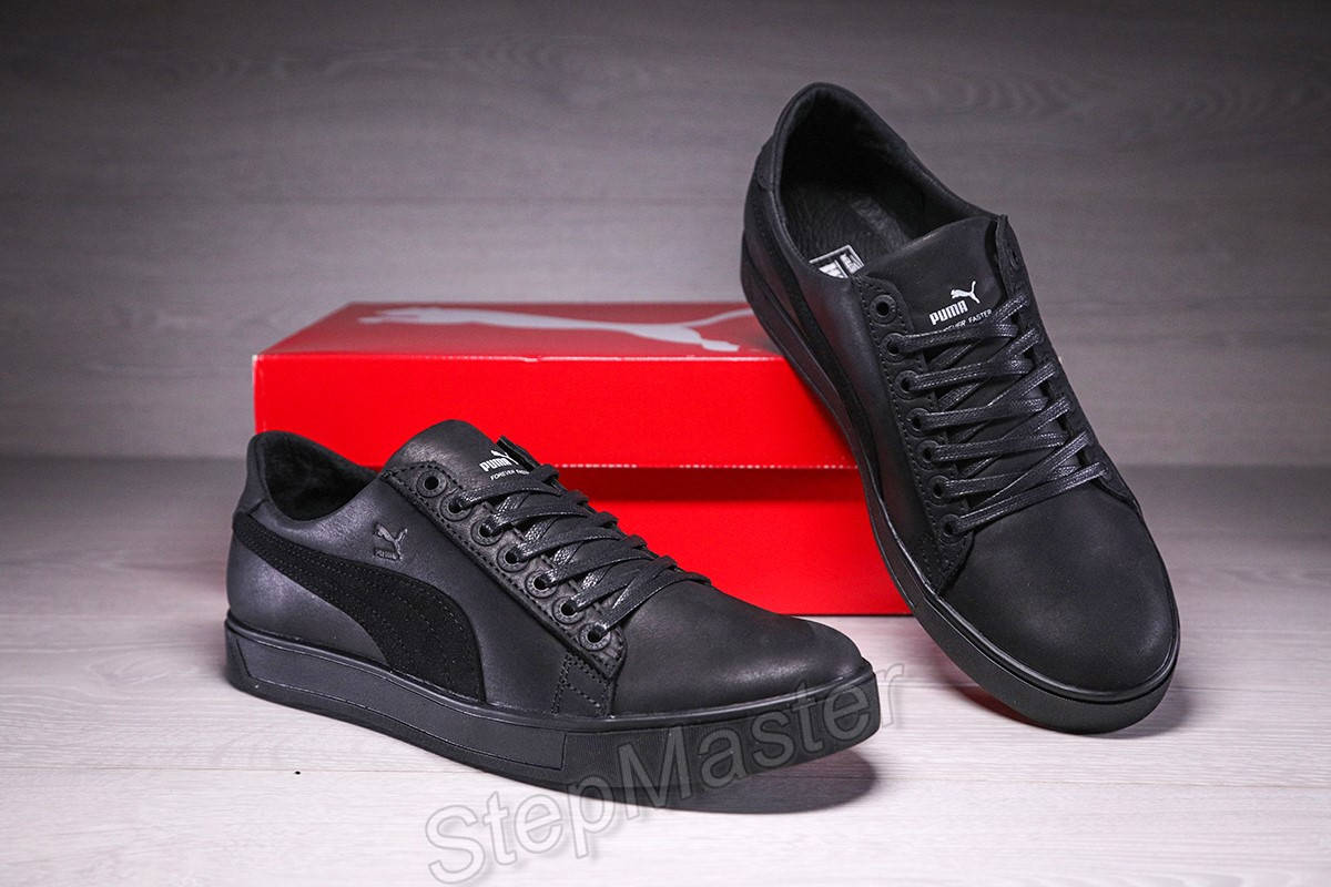 

Мужские кожаные кеды Puma Legio Black 45, Черный