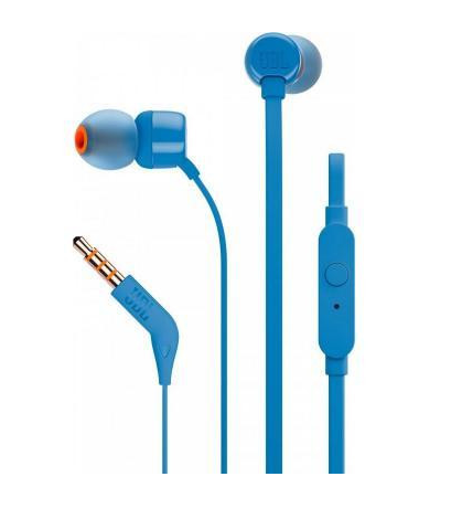 

Наушники с микрофоном JBL T110 Blue (JBLT110BLU), Синий