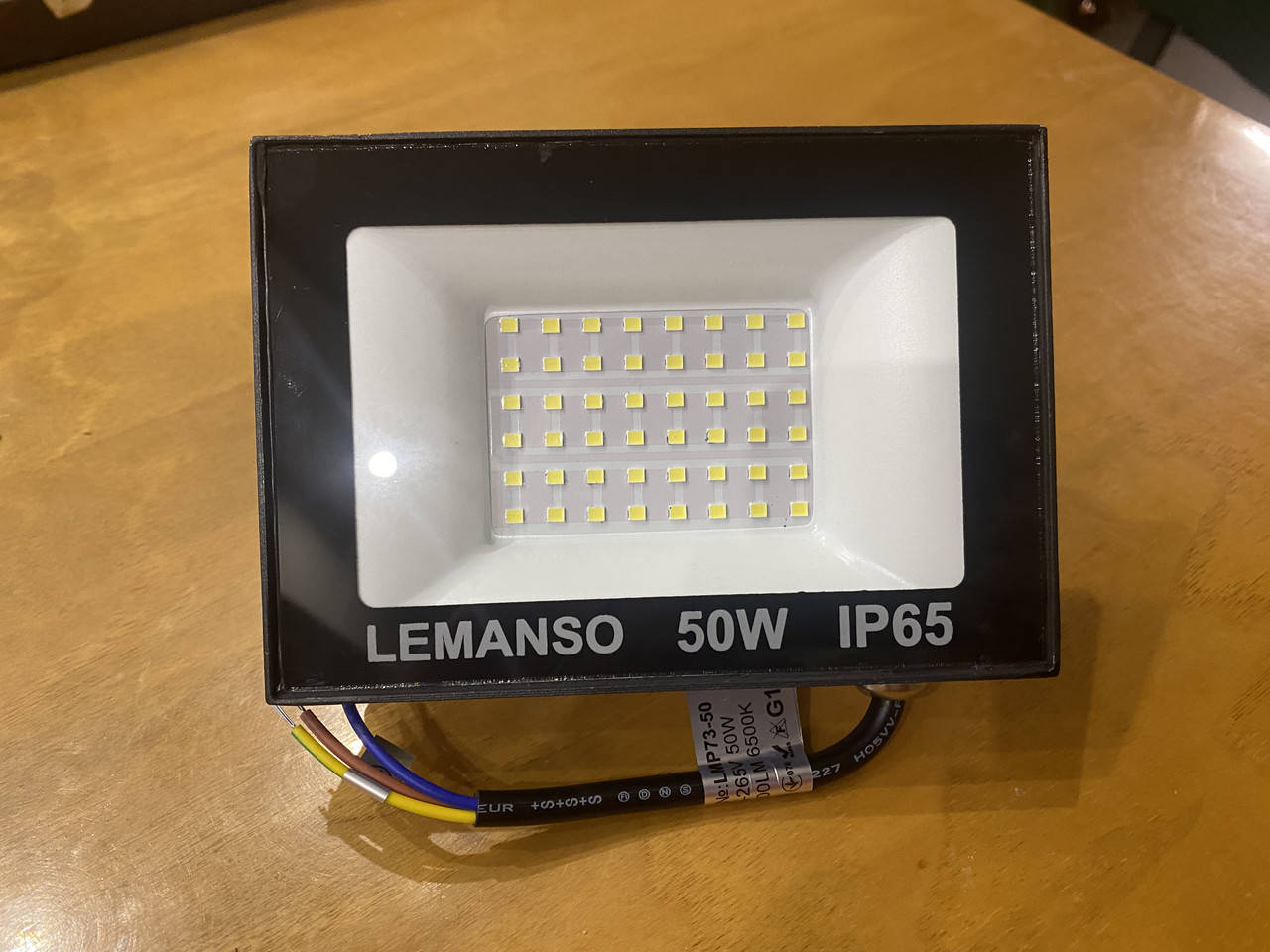 

Прожектор LED 50W 6500K IP65 3000LM LEMANSO "Посейдон" чёрный/ LMP73-50