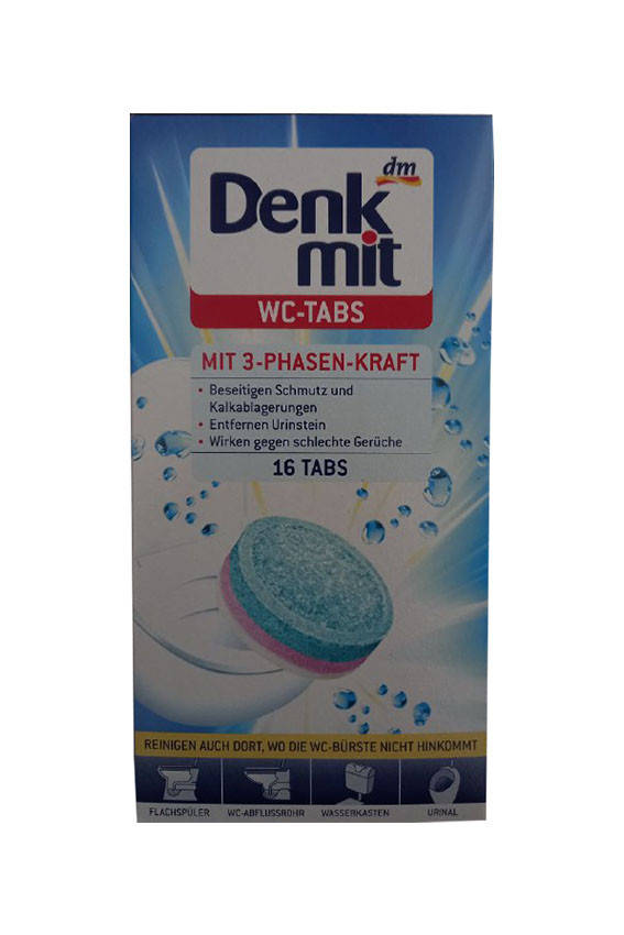 

Таблетки для чищення унітазу DenkMit WC-Tabs, 16 шт