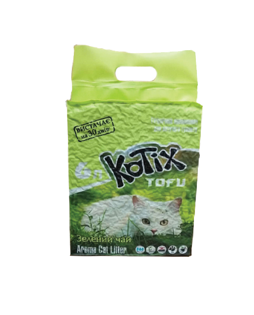 

Наполнитель для кошачих туалетов KOTIX TOFU Зеленый чай 6L