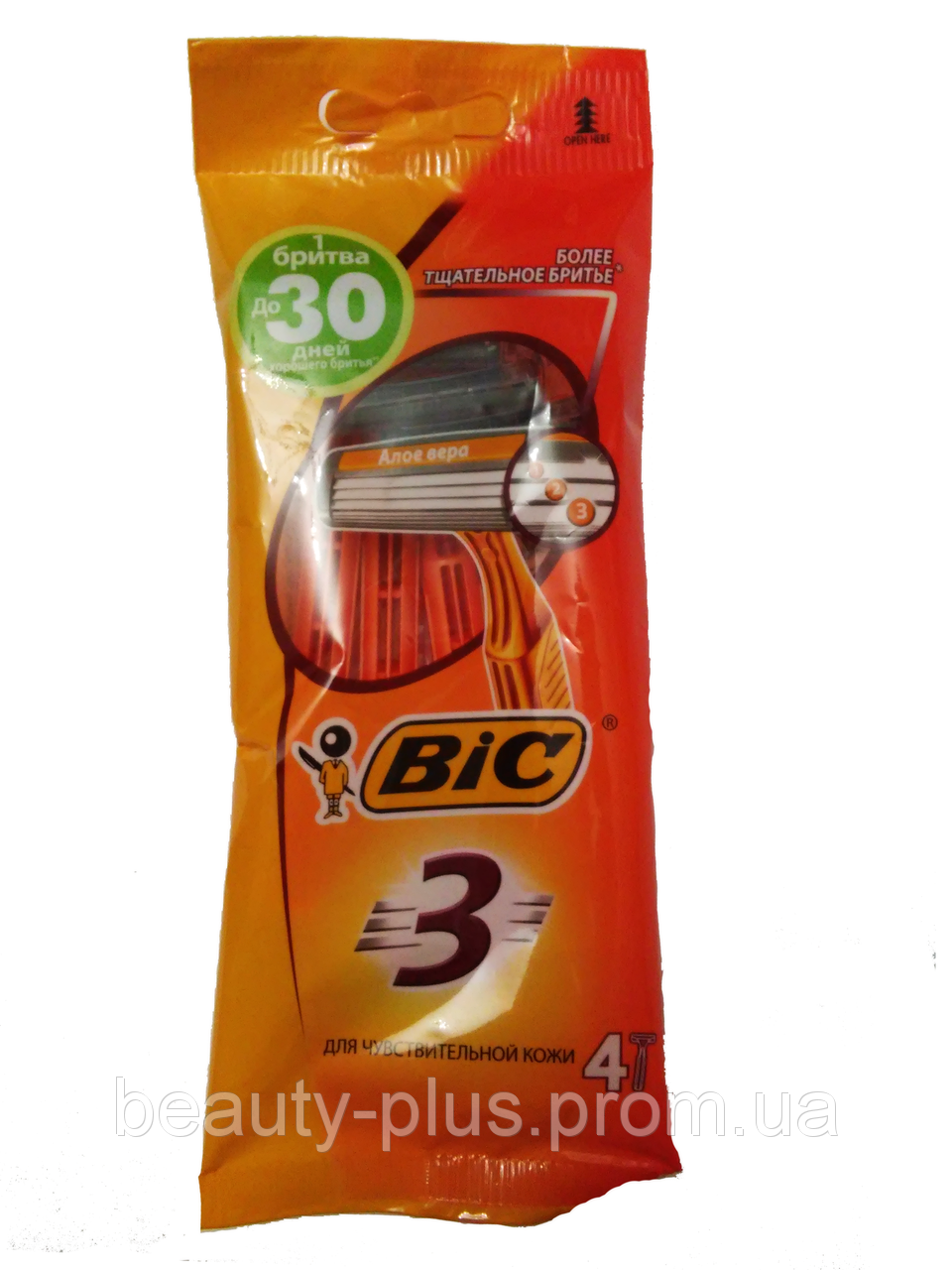 

BIC® мужские одноразовые станки BIC® 3 Sensitive 1уп/4шт