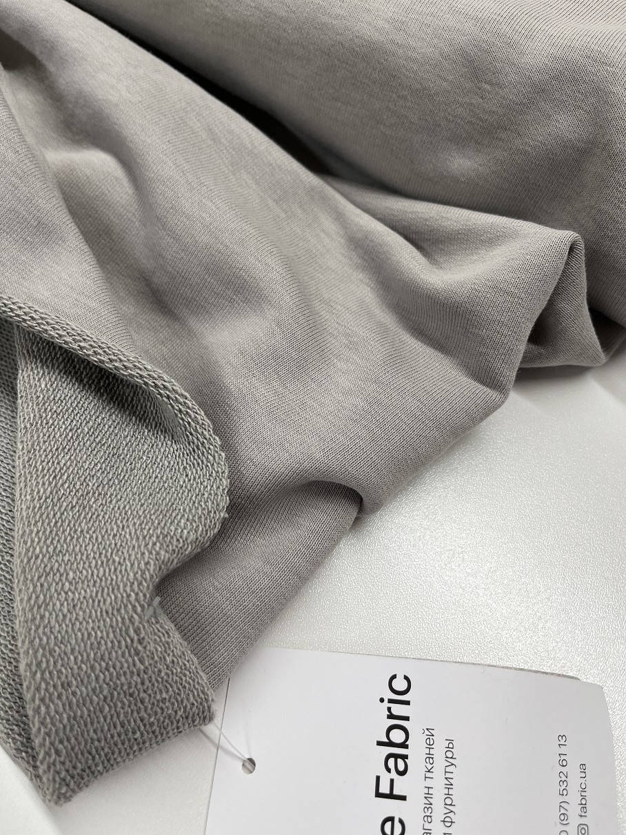 

Трикотаж футер 3х нить петля SILK FINISH/ серый