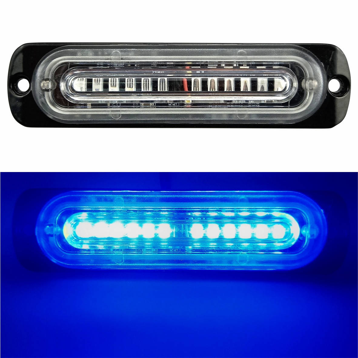 

Проблесковый Маячок Синий Ultra Star 12 Led | Стробоскоп в решетку 12-24V