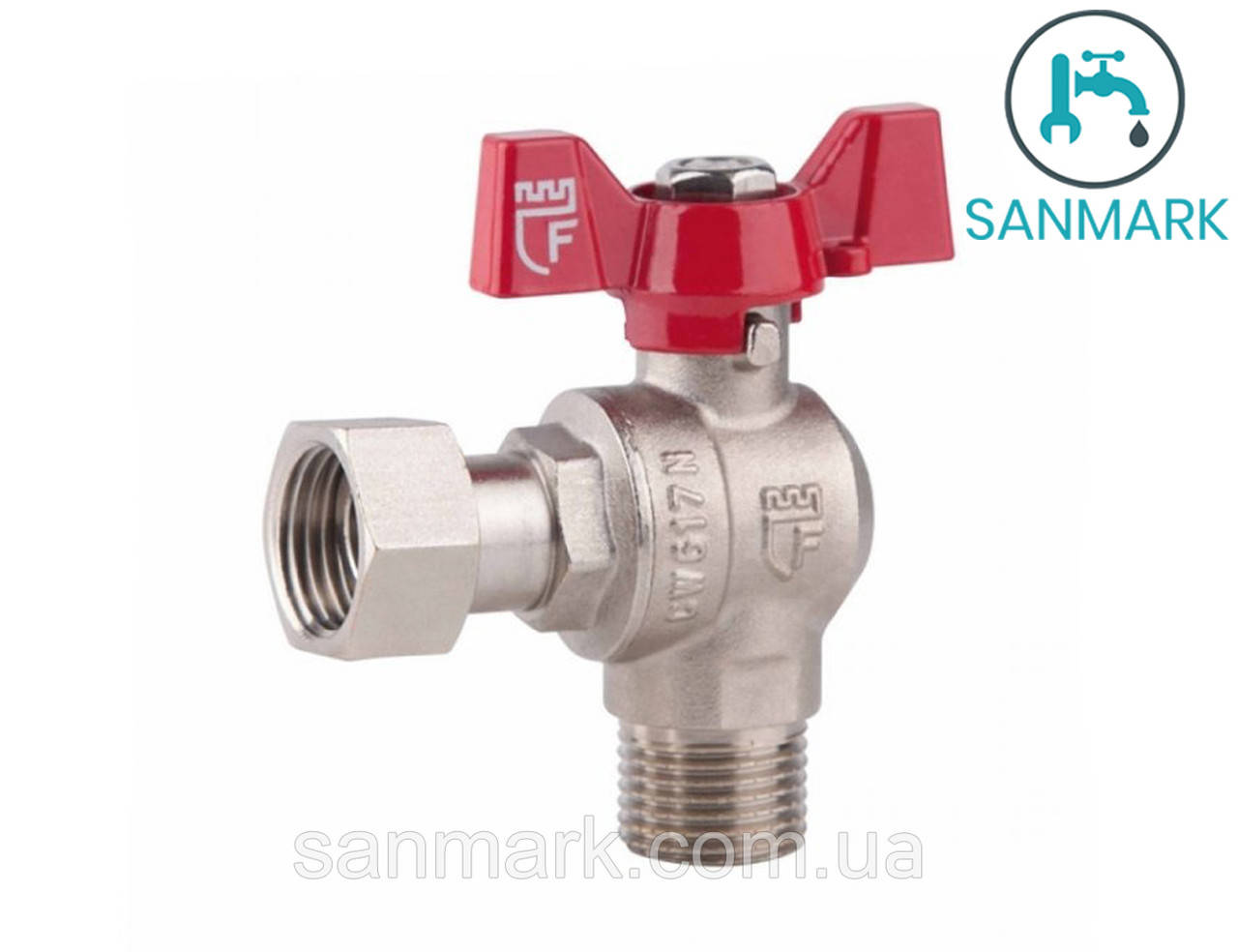 

Кран шаровый с накидной гайкой угловой SD PLUS PN40 3/4 ВН