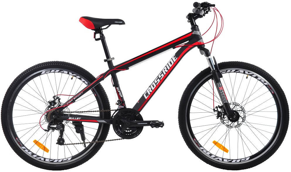 

Горный велосипед Crossride Bullet 26” черно-красный