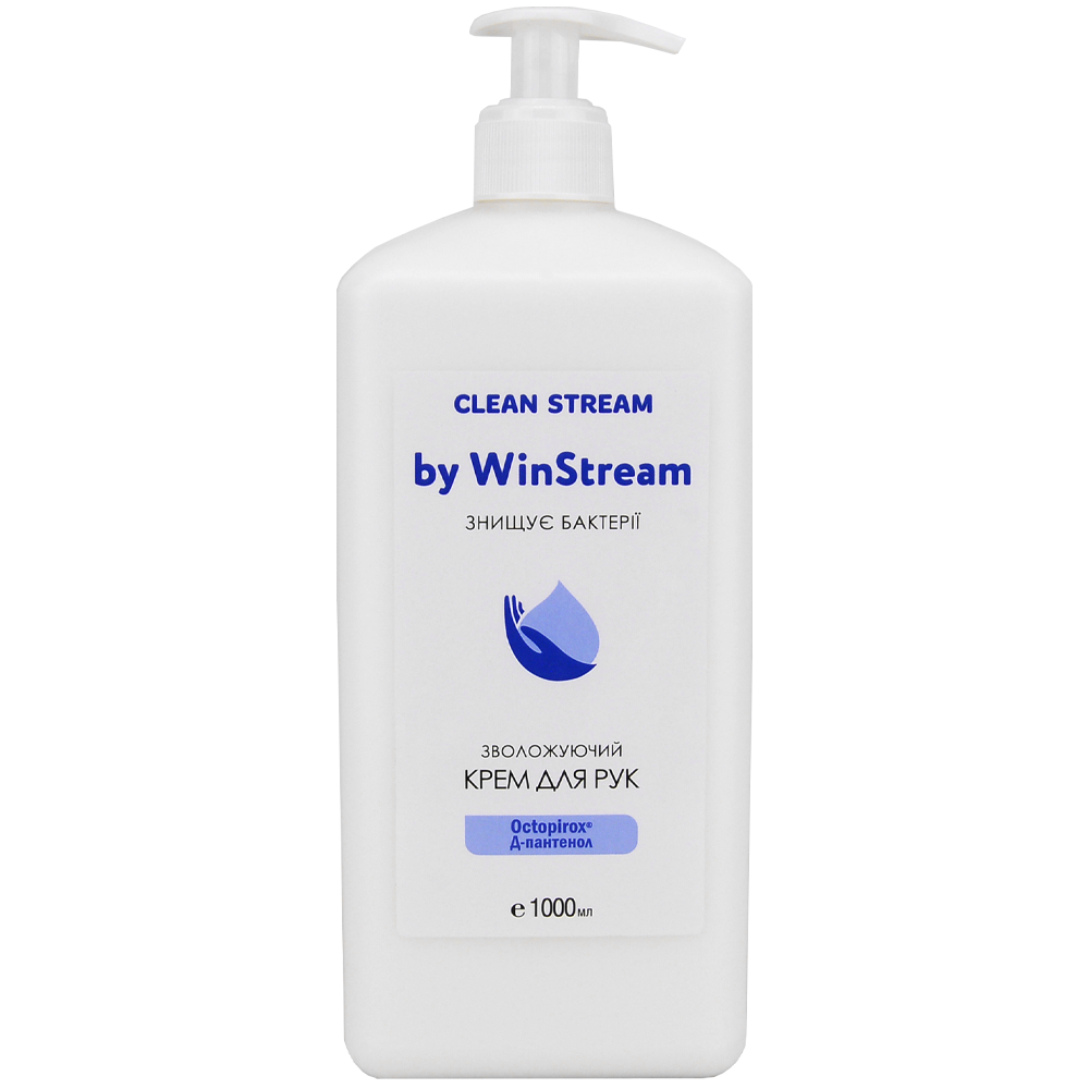 

Антибактерицидный и увлажняющий крем для рук Clean Stream 1л, Белый