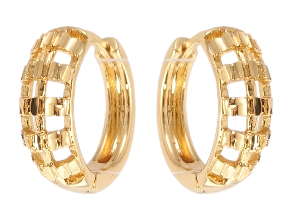 

Серьги Xuping Позолота 18K колечки "Декоративный резной орнамент"