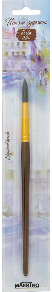 

Кисть художественные Maestro белка круглая № 6 (блистер) код: 310373