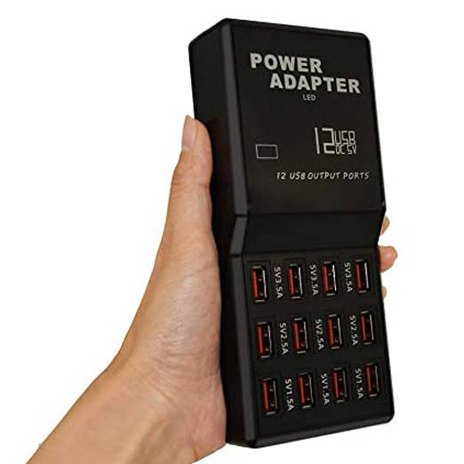 

Мультизарядное устройство Addap WLX-858, сзу на 12 USB портов, 60W, Черный