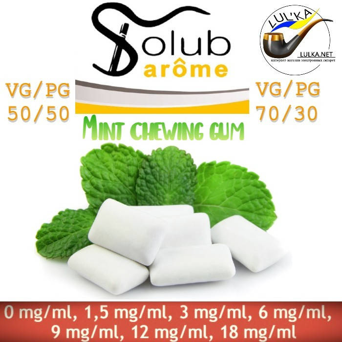 

Набор для самозамеса жидкости Solubarome Mint chewing gum 100 мл. 70/30, 1,5 мг/мл