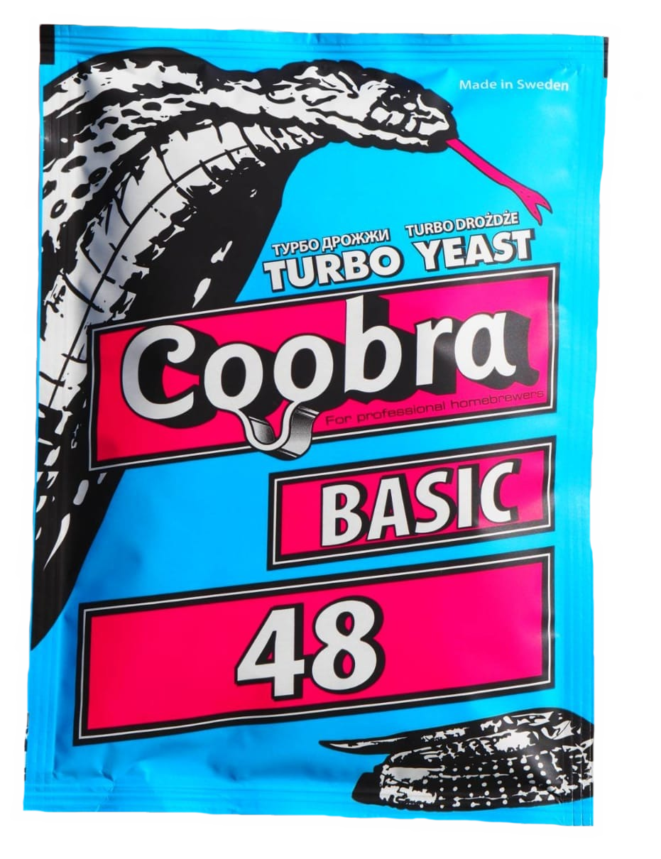 

Cухие турбо дрожжи Coobra Basic 48, 120 г