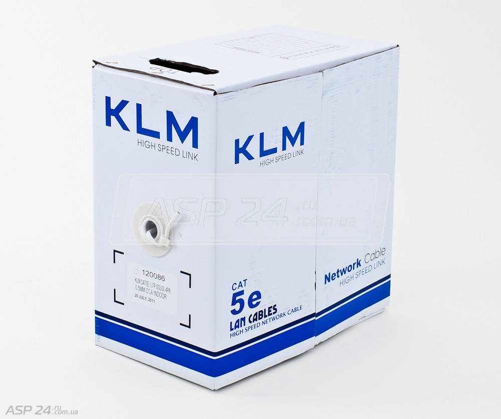 

Кабель витая пара UTP KLM внутренняя (Бухта - 305 метров)