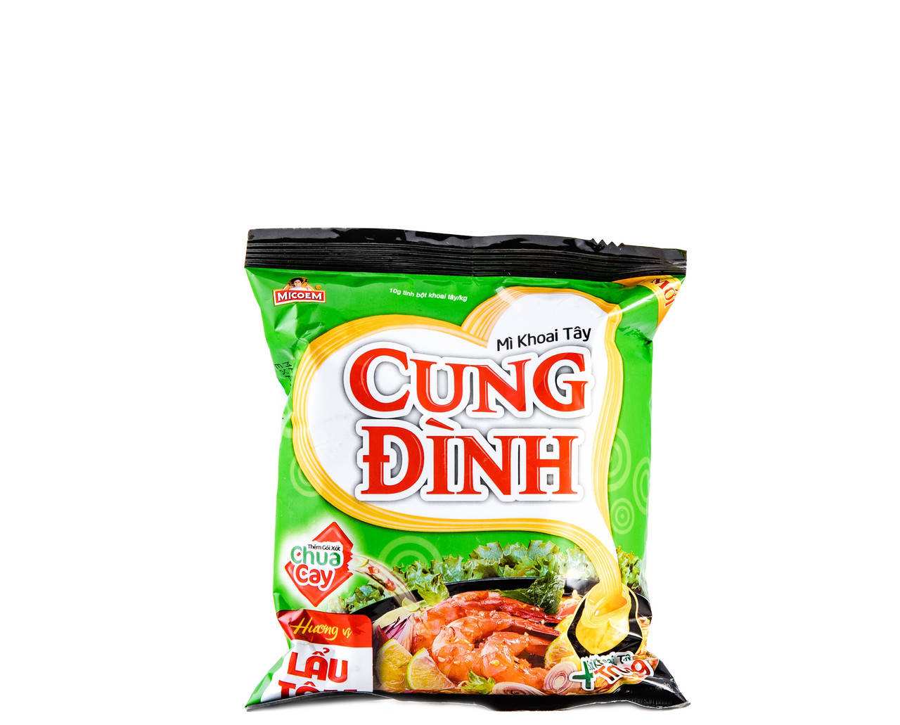 

Лапша быстрого приготовления со вкусом креветки Cung Dinh Micoem 85 г