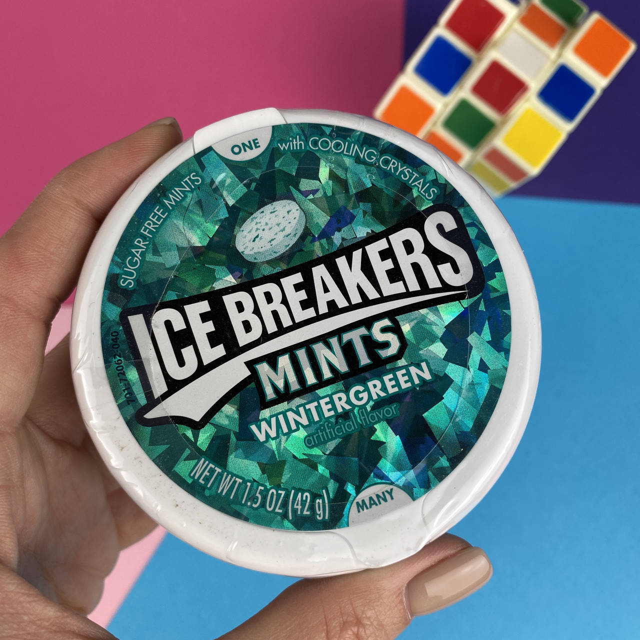 

Освежающие леденцы без сахара мятные Ice Breakers Wintergreen 42 г