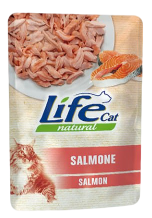 

Консерва для кошек класса холистик LifeCat Salmon 70g,ЛайфКет 70гр Лосось