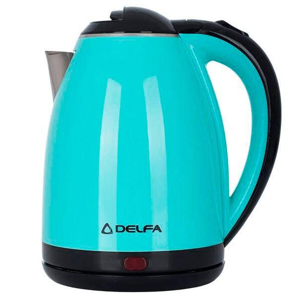 

Электрочайник DELFA DK 3510 Х TURQUOISE 1,8л,1,5кВт,дисковый,12 мес.